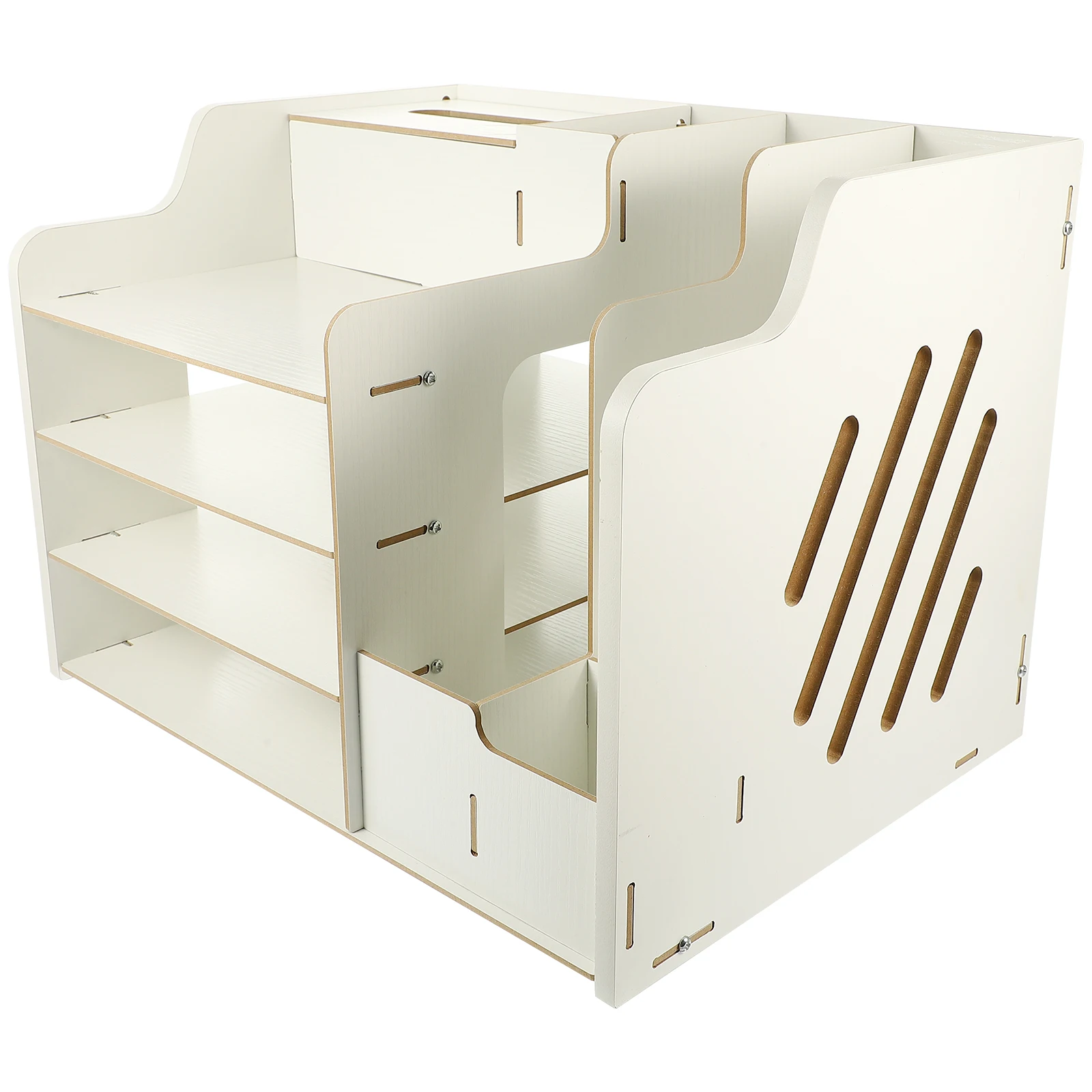 

Multifunctional Desktop Files Holder Multi-Layer Table Organizer Lock Drawer Storage Box For Office School Supplies Pen Holder