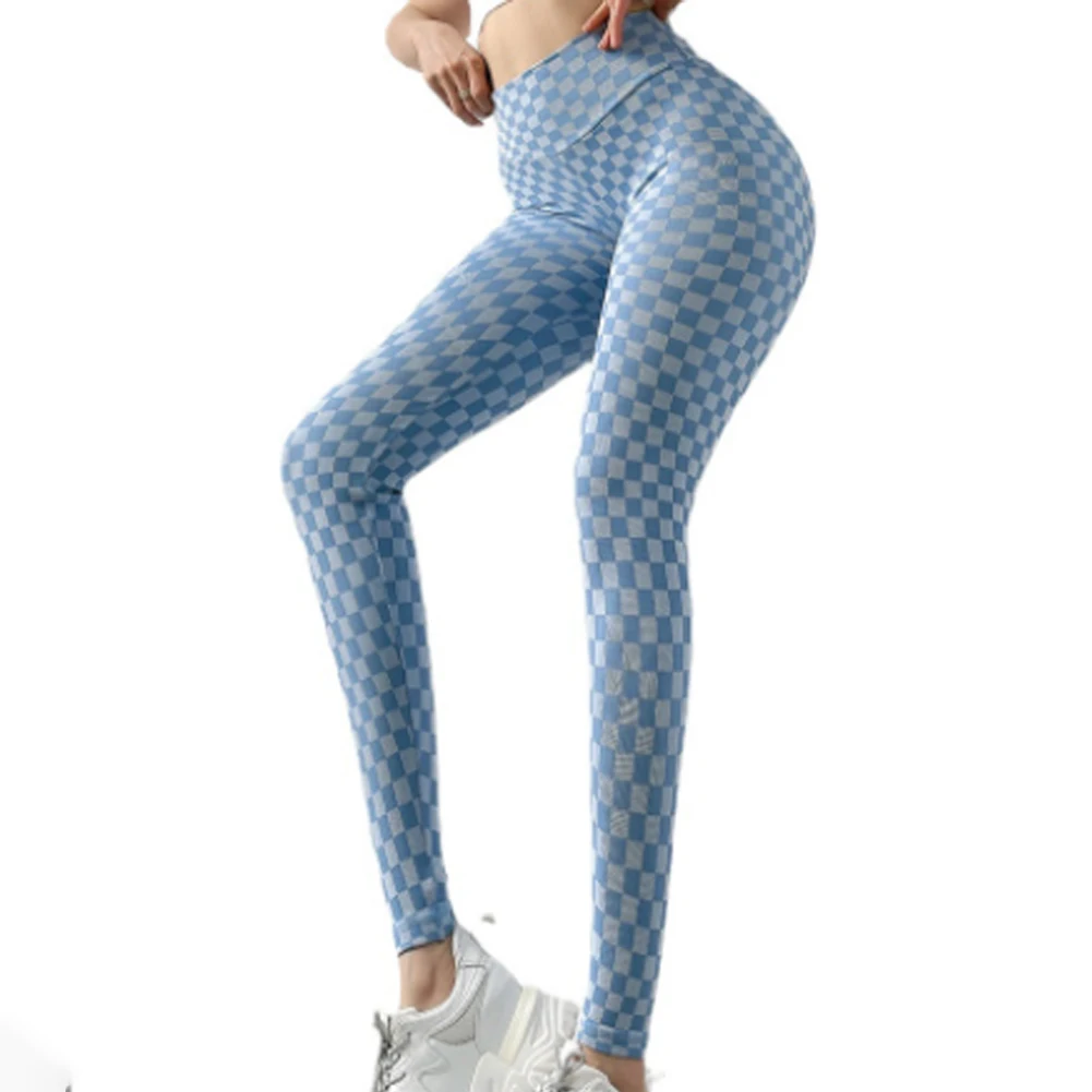 2022 New Seamless Grid Yoga Leggings High Waist Pants Push Up Sport Leggings for Women Gym Fitness Workout Long Pants Girl Tight