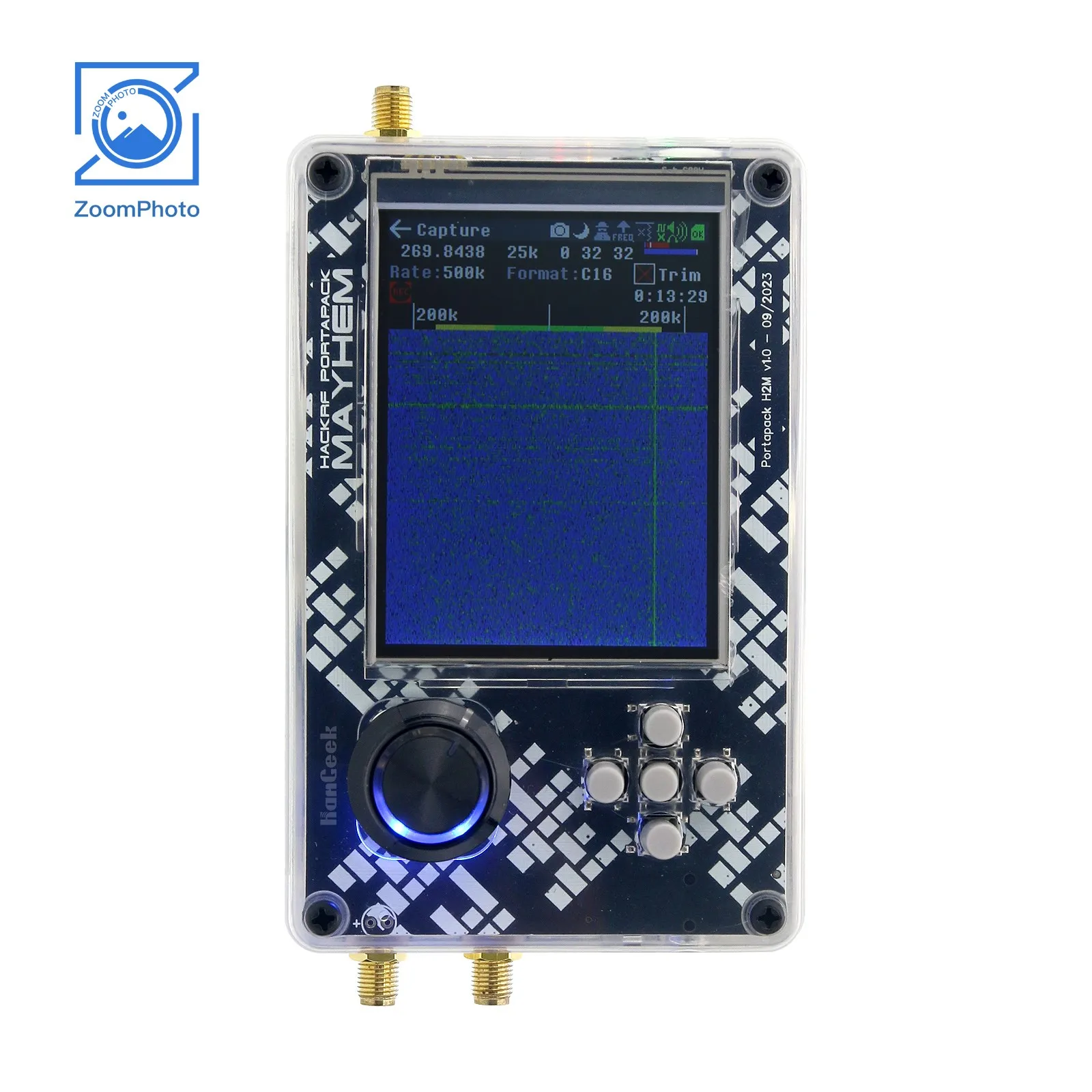 HamGeek-Radio R9 One R9 V2.0.0 SDR + PortaPack ensamblado H2M + 5 antenas de piezas + Cable USB + amplificador de bajo ruido RF LNA de 50M-6GHz