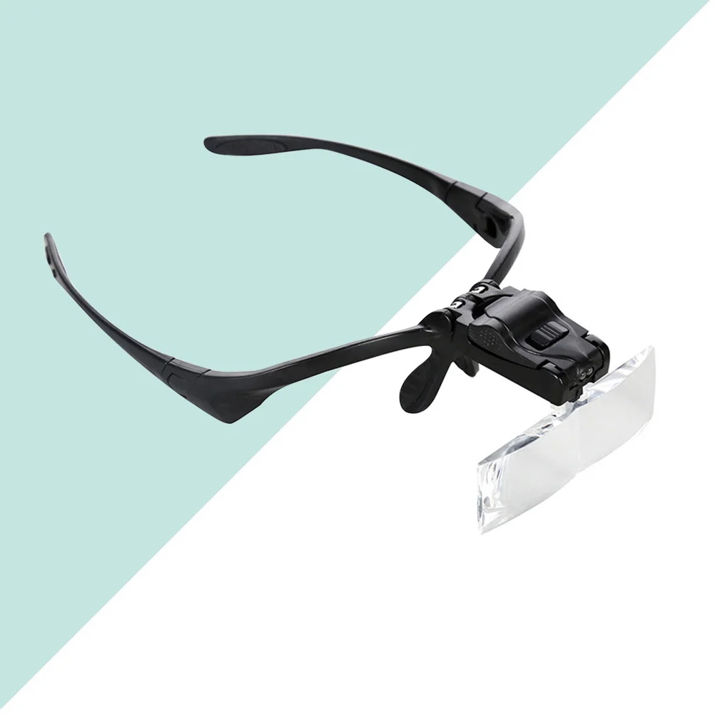 1 قطعة LED مصباح الجبين المكبر لفناني تمديد رمش خفيفة الوزن يمكن ارتداؤها تصميم لا الإشعاع عدسة قابلة للفصل #6