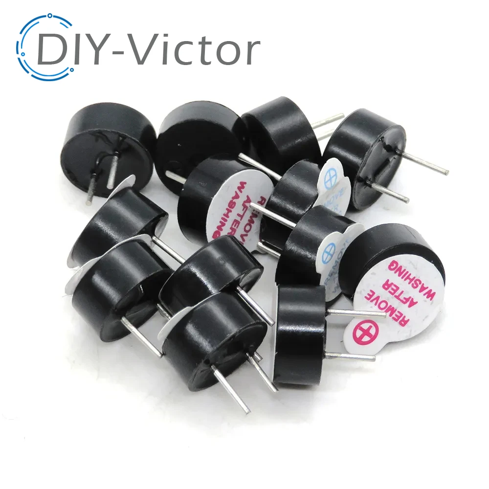 10Pcs 3V 5V 12V Active Buzzer 12095 Piezo Magnetic Long Continous Beep Tone Alarm Ringer 12085 Passive 16R Fit For Computers