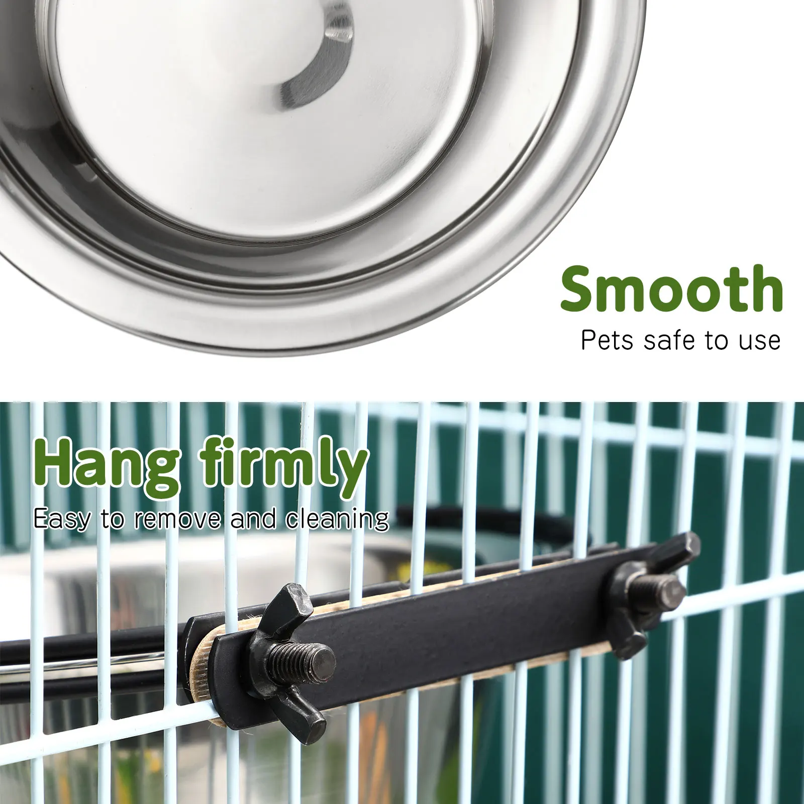 

1pc Stainless Steel Dog Water Bowl 1200Ml Large Capacity Pet Food Bowl For Dogs Cats Hanging Bird Feeding Cup Dishwasher Safe