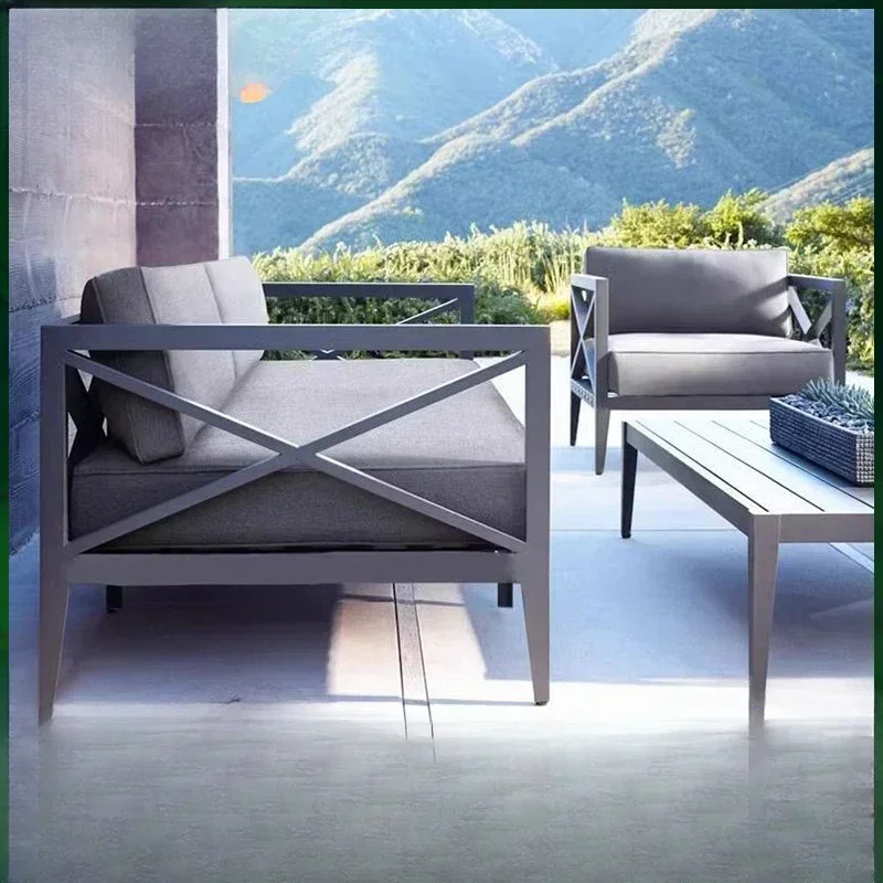 

Sun-proof outdoor homestay aluminum alloy sofa combination courtyard balcony villa outdoor furniture