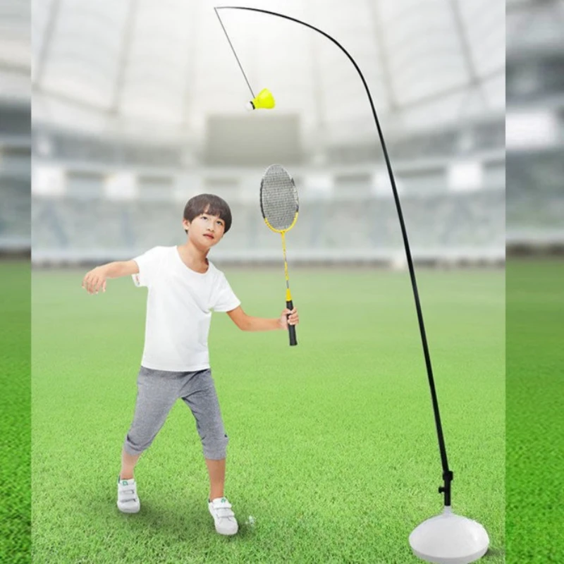 Adjustable Rebound Badminton Trainer Stable Badminton Swing Practice Device Durable Shuttlecock Trainer Portable Sport Equipment