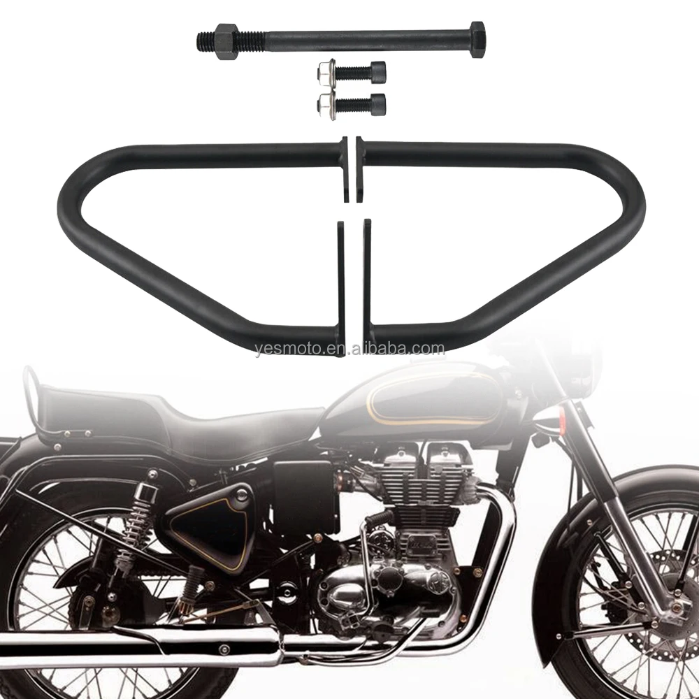 

Защита двигателя STLF, стальные трубы, защита от ударов для Royal Enfield Classic 500, США, для Royal Enfield Classic 500, Stealth Black