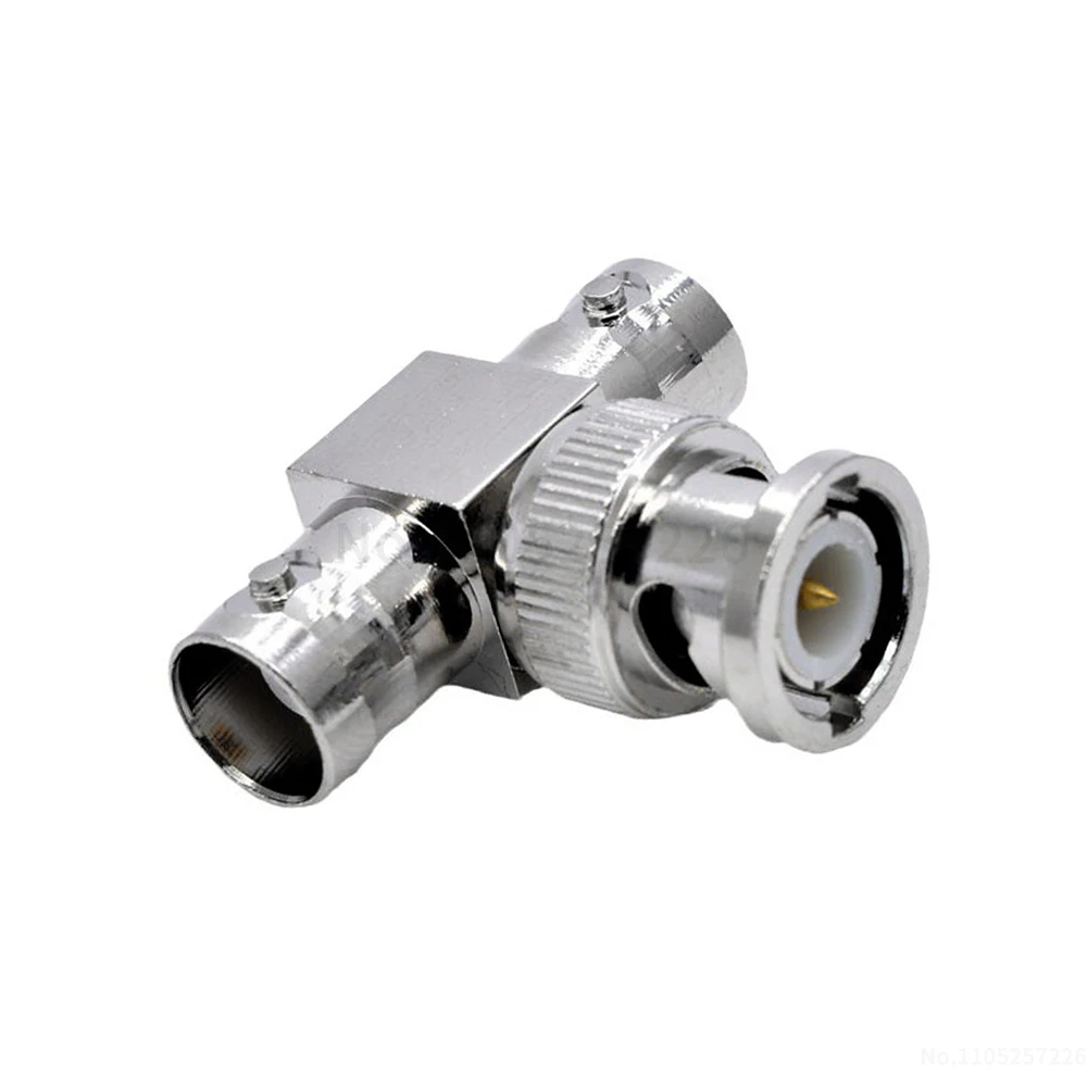 BNC-JKK connector: T-shaped Q9 CCTV adapter (1 cm male to 2 cm female) – copper BNC T-connector (1 pcs)