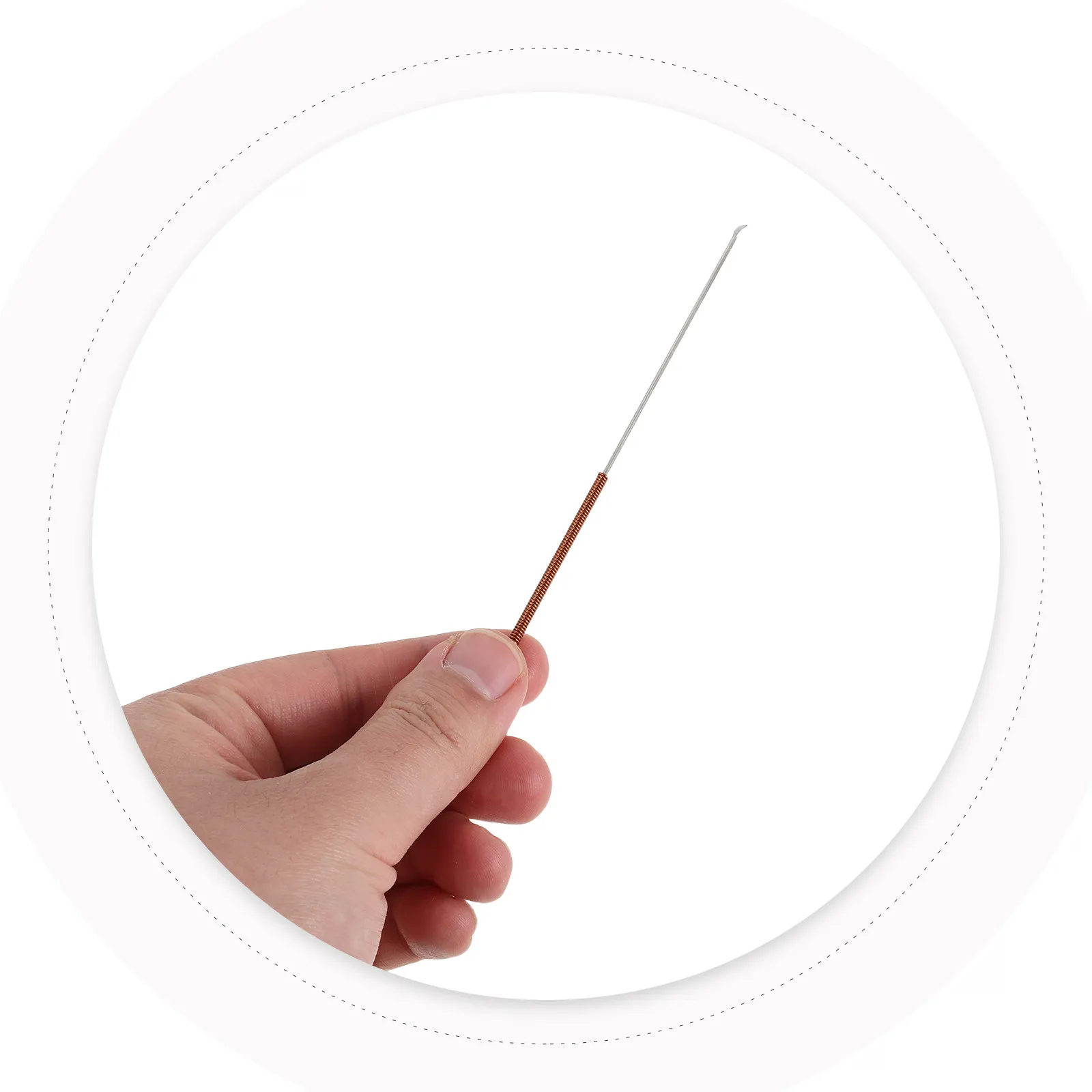 6Pcs Ear Spoon Stainless Steel Earwax Removal Tool Copper Wire Handle Portable Earwax Cleaning Tool for Sensitive Ear