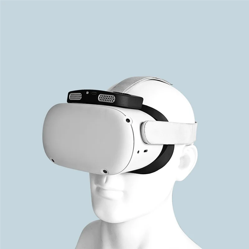 New Air Circulation Mask with Fan for Oculus Quest 2 Dual Drive Fan 2 Gear Adjustment Porous Ventilation for VR Accessories - view 3