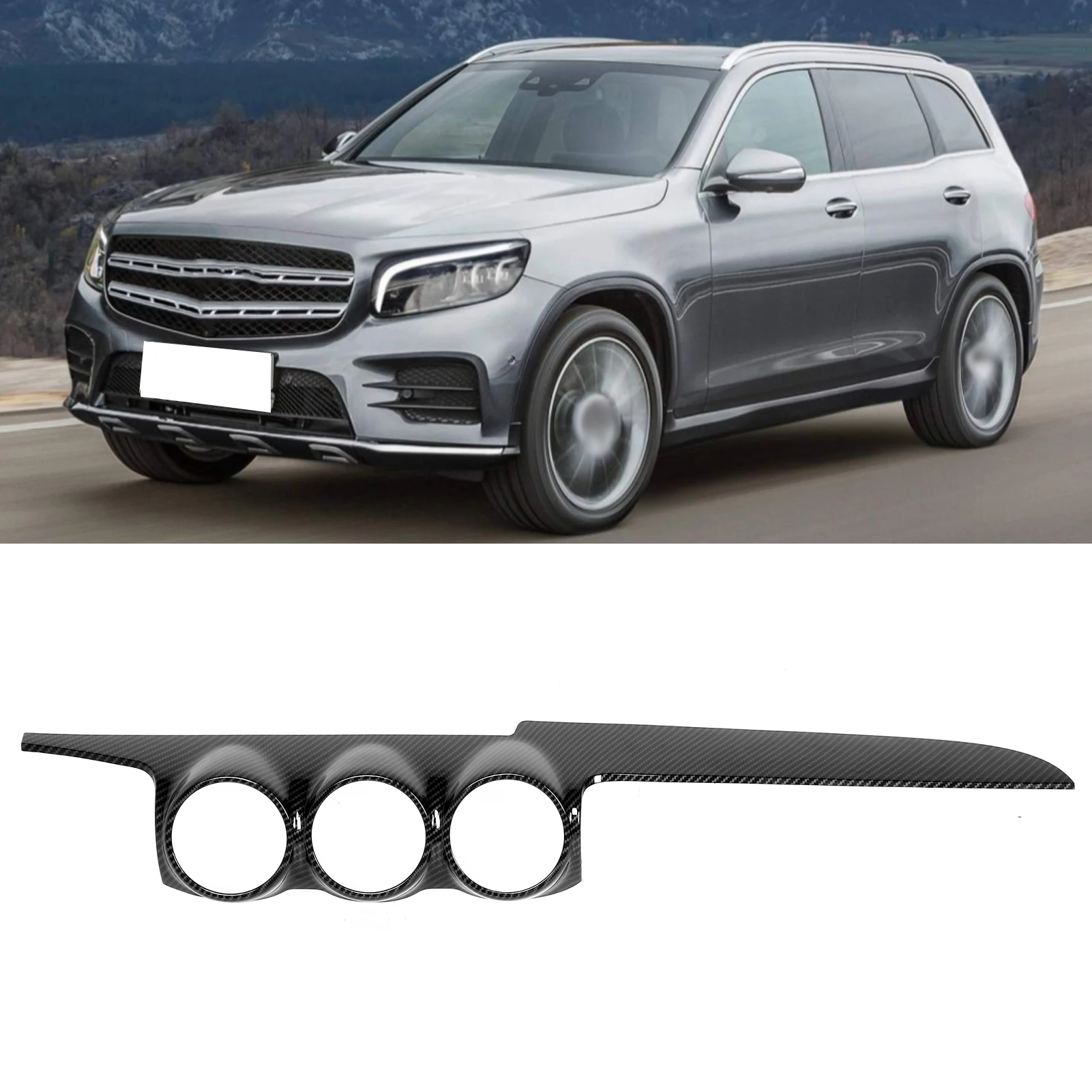 

Central Control Dashboard Air Vent Trim Cover Carbon Fiber Style Fit for Mercedes Benz GLB X247 Class 2019 2020