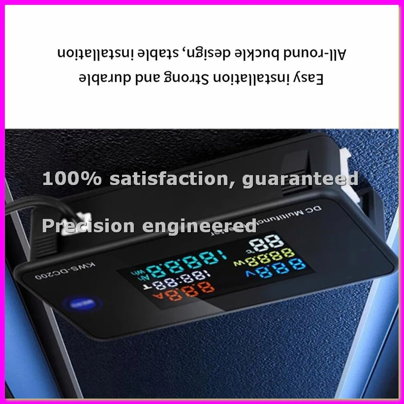 DC Digital Voltmeter Ammeter KWS DC200 100A LCD Display Power Energy Multimeter No Battery, LCD Display Ammeter-AD23