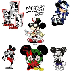 Mickey Mouse Iron-on Transfers for Clothing DIY Thermal Stickers for T-Shirts Appliques Heat Transfer Vinyl Patch for Clothes