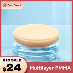 Ceradirect Multilayer PMMA Block Open System (98mm)-18，20，22mm Temporary Restorations dental materials