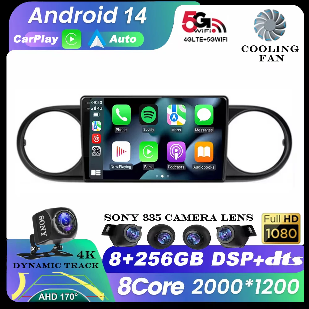 

Android 14 Car Radio Multimedia For Toyota Corolla Rumion Tacoma Navigation GPS Carplay BT Video Player Stereo Autoradio 2 Din