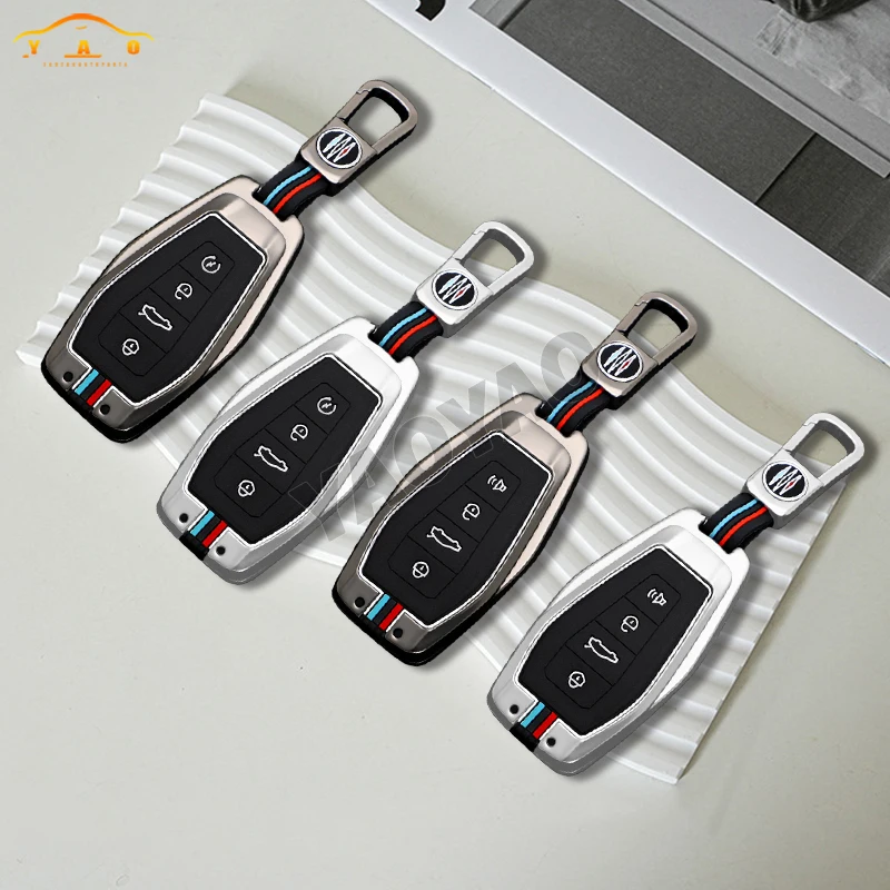 Zinc Alloy & Silicone Car Key Case Cover Holder For Geely Atlas Boyue NL3 Coolray 2024 X6 X7 EX7 Emgrand Kulrey GT GC9