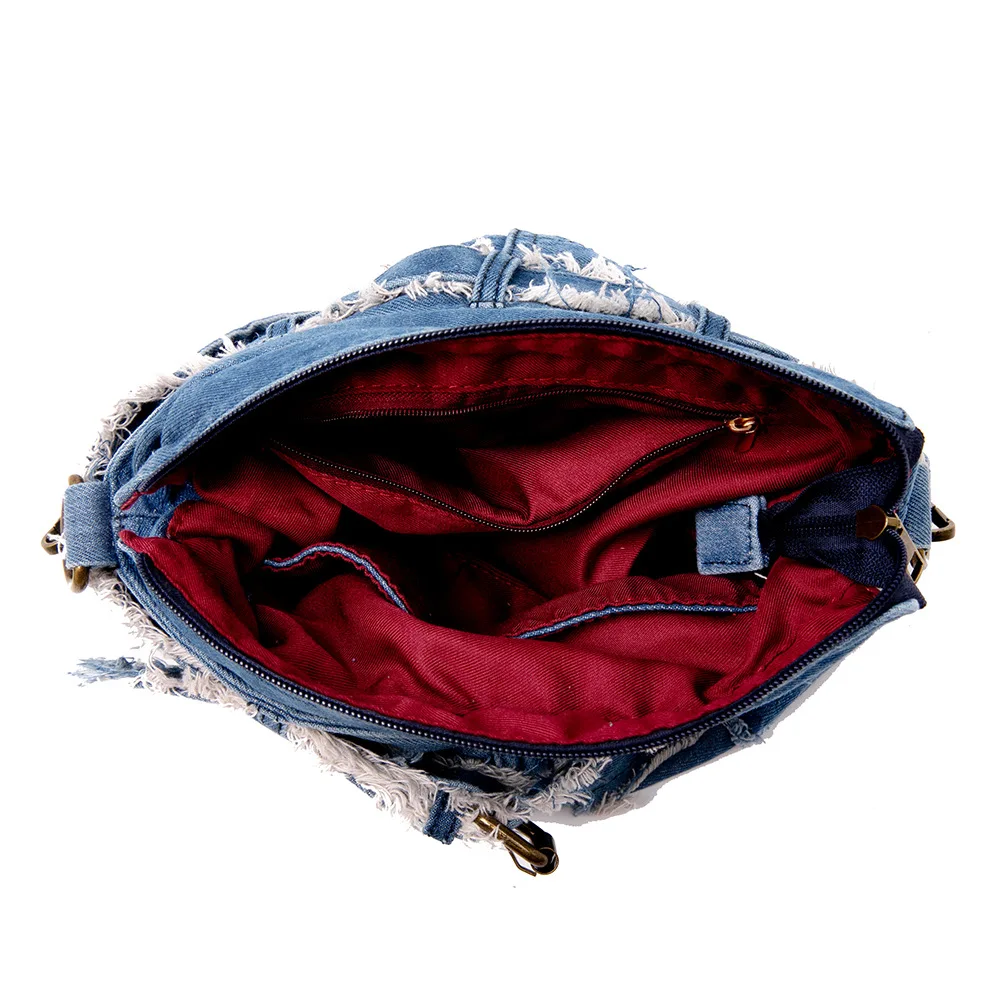 Fashion Denim Shoulder Bag High Quality Luxury Handbag Casual Large Capacity Canvas Multifunctional Shoulder Oblique Crossbag