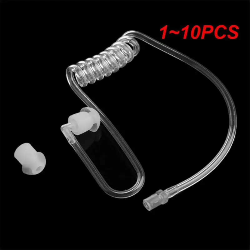 1~10PCS Earphone Transparent Coil Acoustic Air Tube Earplug For Two-Way Radio Walkie Talkie Earpiece Headset Accessories Drop