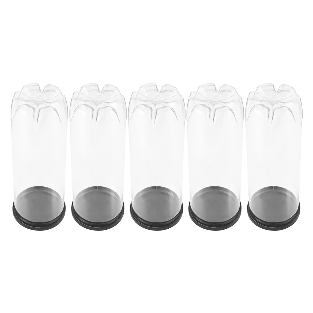 5 Pcs Balls Tennis Cylinder Multi-function Container Black Pvc Bottle Shape Bags Man