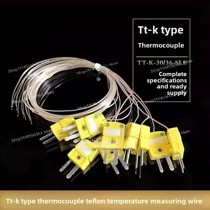 10pcs K-type thermocouple surface adhesive temperature sensor Thin film probe PTFE wire TT-K-30 GG-K-30