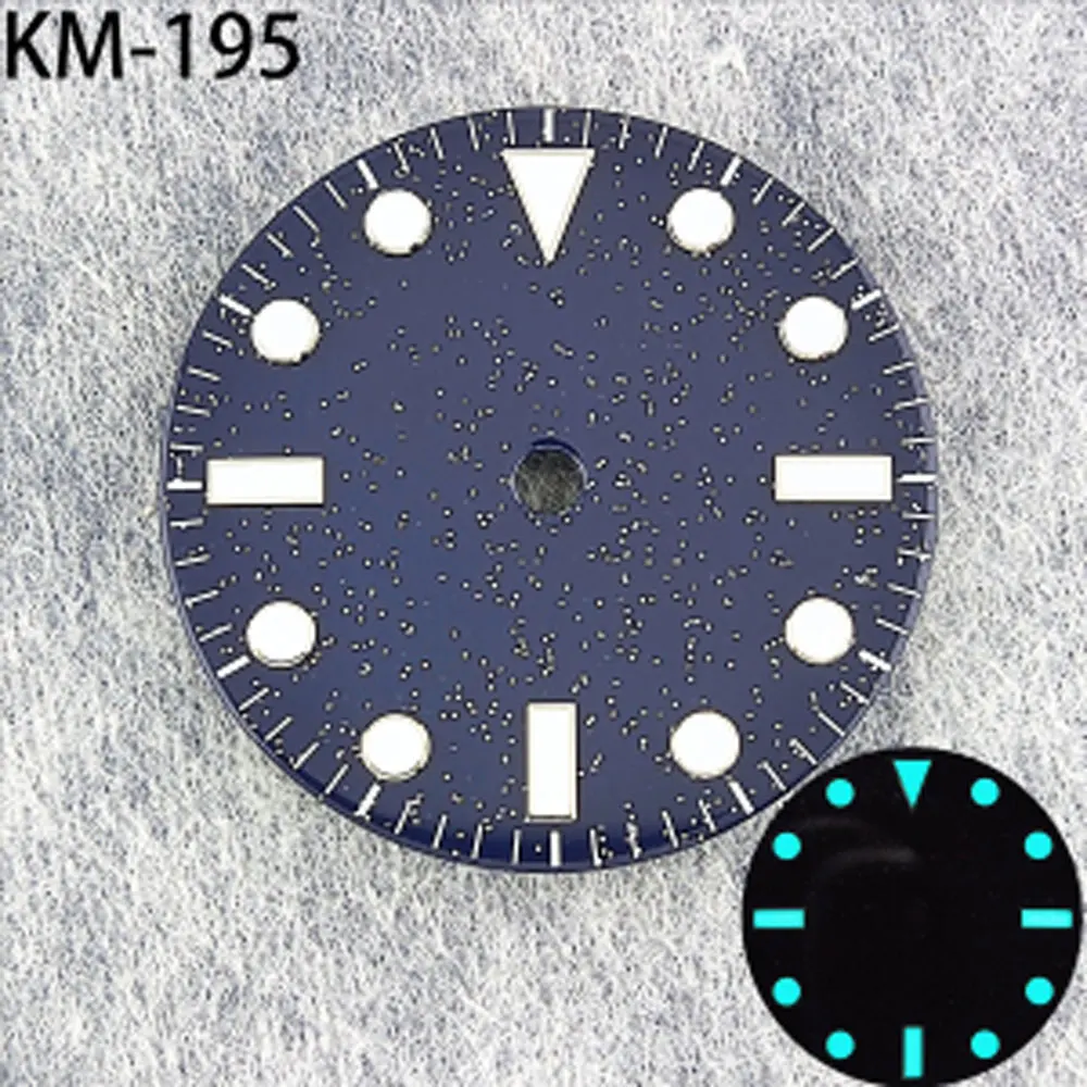 28.5mm Starry c3 Blue Glow in the dark watch dial fits NH35 NH36 Automatic movement Watch accessories Custom logo