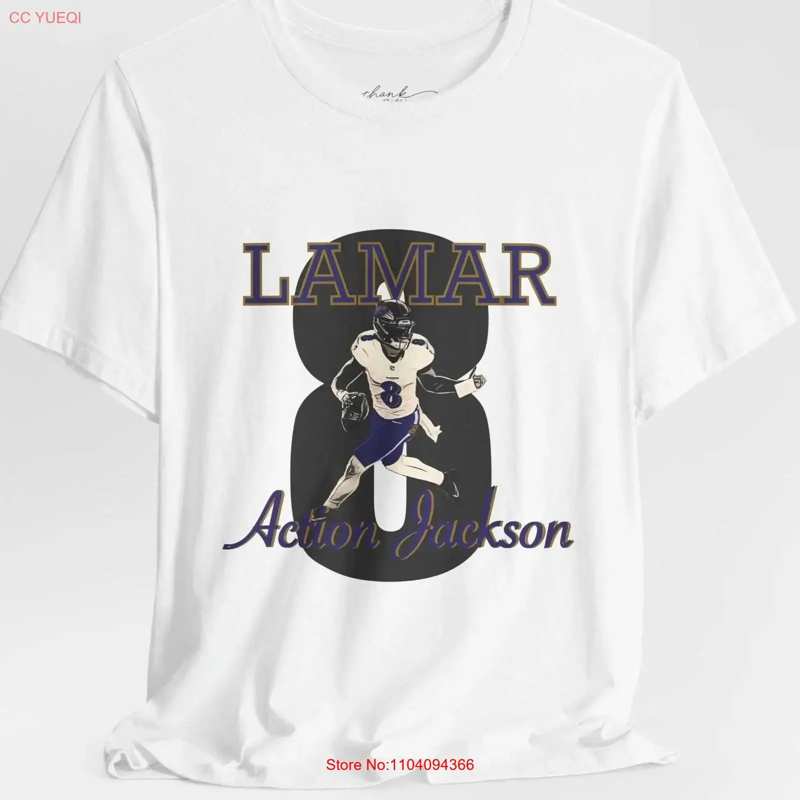 Lamar  Adult T Shirt MVP Action Jackson Apparel vintage Washed Unisex Stretched streetwear graphic Versatile