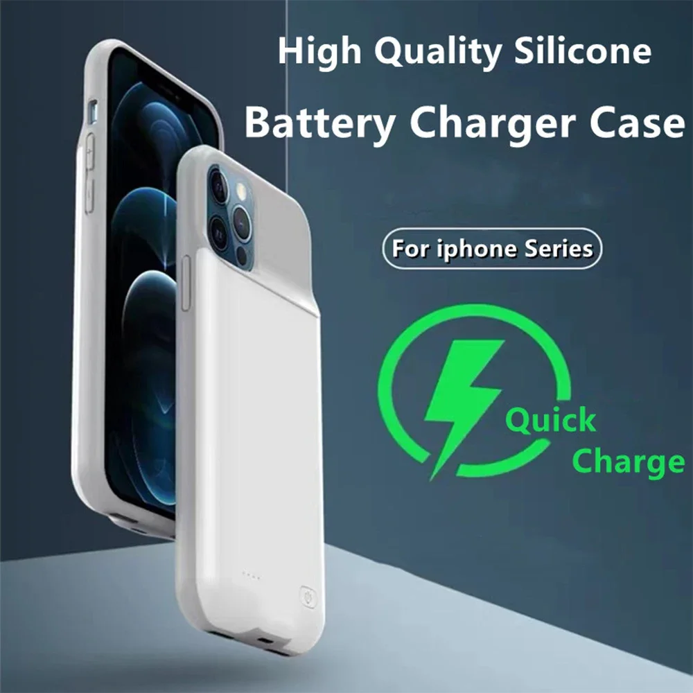 

smart Battery Case for iPhone 14 13 12 11 Pro Max Portable Power Bank Charging Charger Cover for iPhone XS Max XR 7 8 Plus SE2