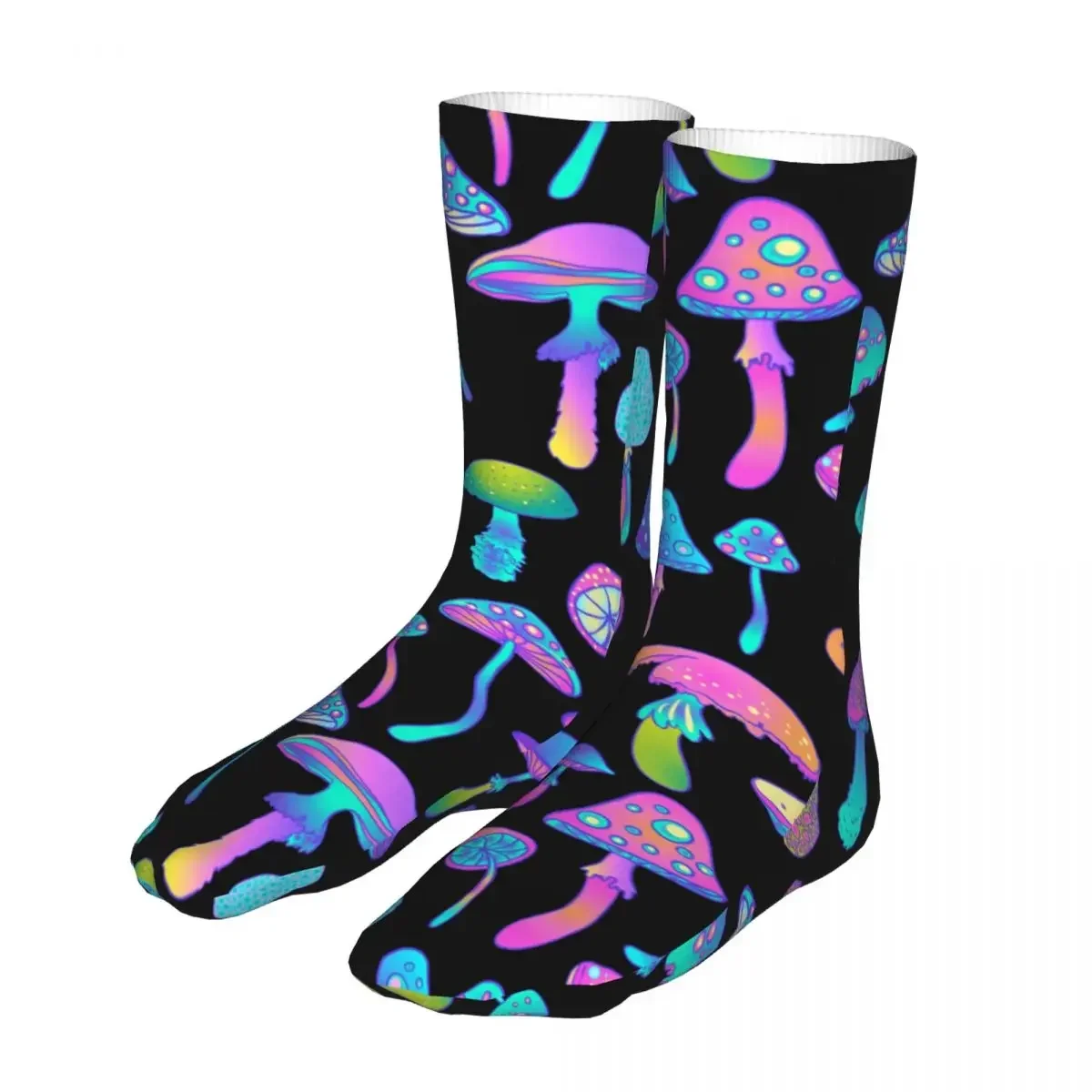 Men Sport Magic Mushrooms Pattern Vintage Socks Cotton Compression Psychedelic Woman Sock