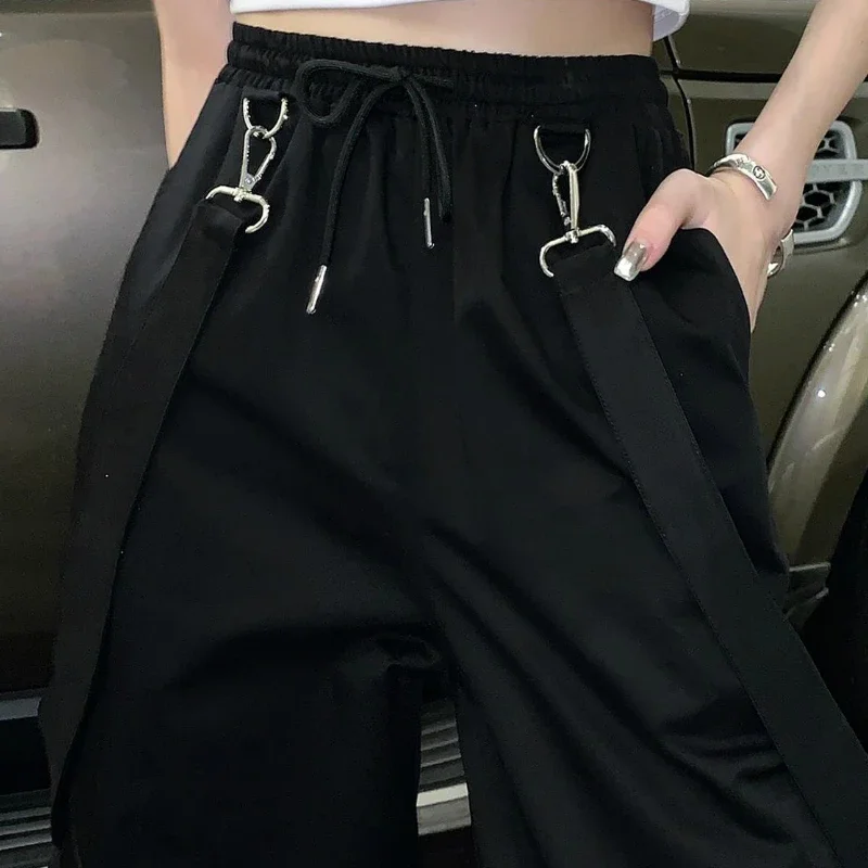 Jumpsuits for Women New Winter ThickeningBoyfriend Loose Pockets Adjusted Strap Drawstring Trousers Streetwear Hip-pop Chic