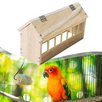 Pigeon Feeder Wood Food Dispenser Bird Dispenser for Parrots Pigeons