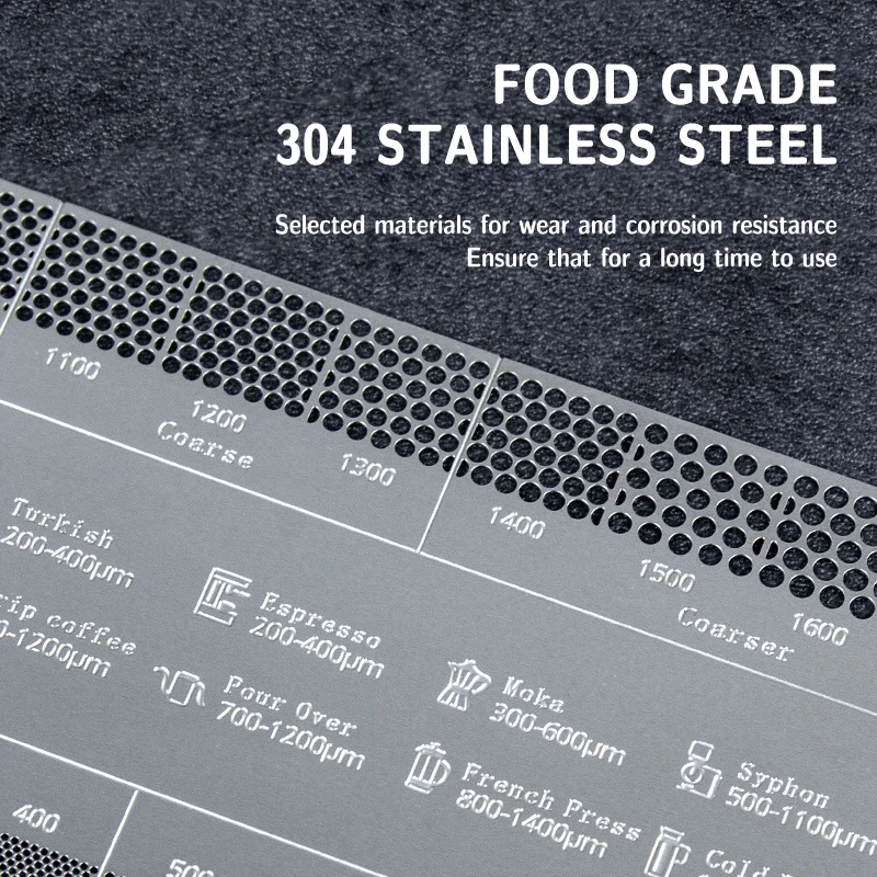 Coffee Grinder Grind Reference Card Size 200-1700um Conversion Card For Common Brewing Related Conversions Coffee Accessories