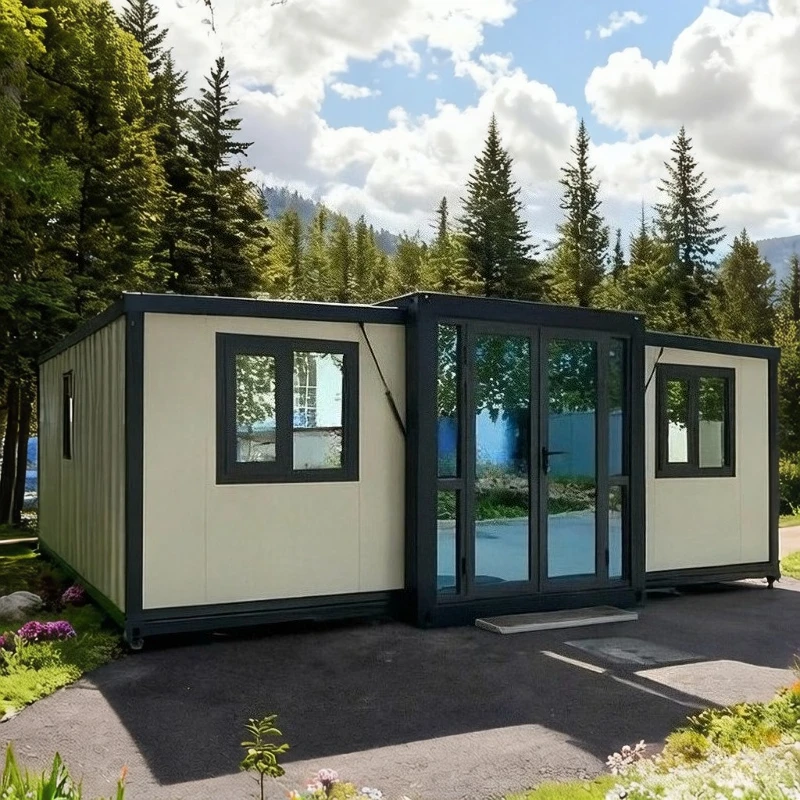 Folding Room Prefab Tiny House 20ft 40ft Expandable Container House Sunroom Garden Rooms Warehouse 2 3 Bedrooms Forest Cabin