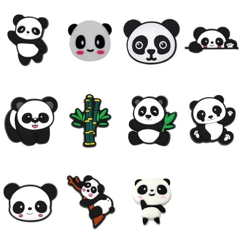 Shoe Charms for Crocs Accessories Panda Shoes Charm for Croc Decorations Pins Men Accessory Jeans Woman Clogs Clips Badges