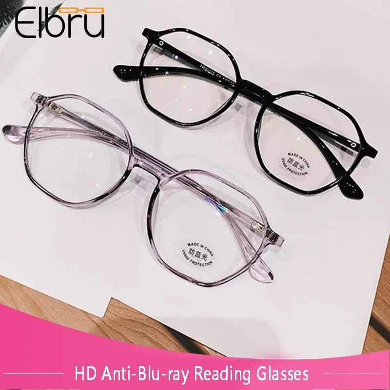 

Elbru Anti-blue Light Reading Glasses Women Men Fashion High Definition Eye Protection Presbyopic Eyeglasses Eyewear+1.0 to +4.0