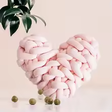Chunky Knit Heart Pillow