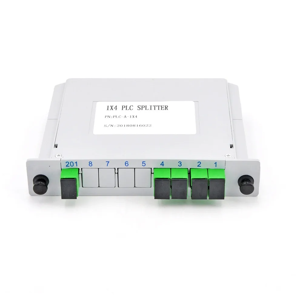 Imagem -06 - Apc Plc Fibra Óptica Caixa Ftth Plc Divisor com 1x4 Divisor 10 Pcs Lot sc