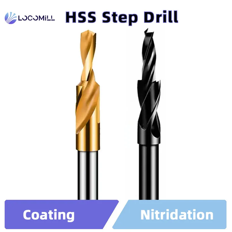 LOCO Verzinkboor Twist Stap Boor Dual Snijbit HSS Voor Metaal 90 180 Graden M3 M4 M5 M6 M8 M10 M12 Kegel Boren Tool 1 STKS