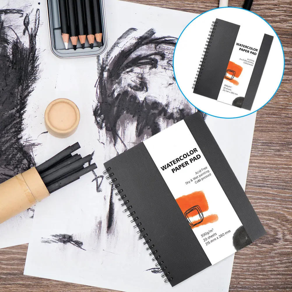 2pcs-watercolor-sketch-book-professional-hard-cover-coil-watercolor-paper-pad-for-artists-students-drawing-painting-portable