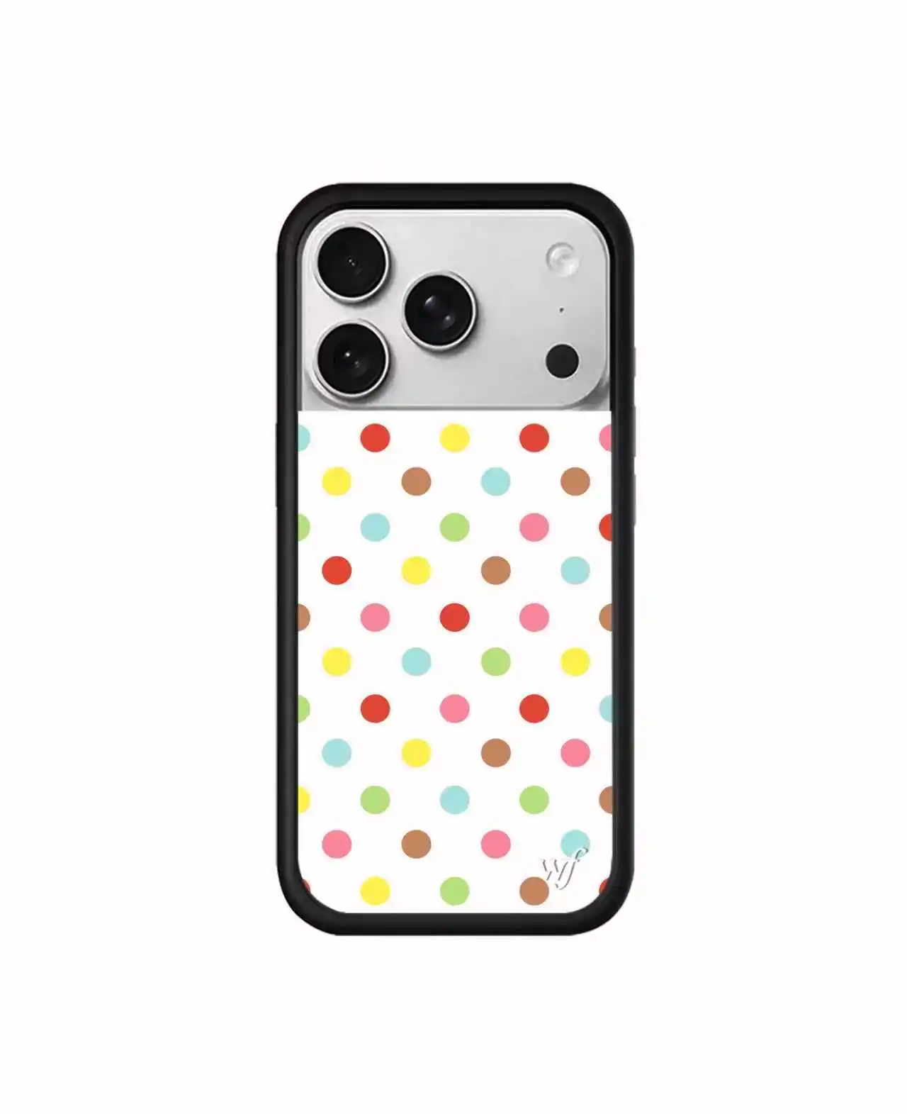 Modne etui na telefon z czerwonymi kropkami i trójwymiarowymi kwiatami dzikimi na iPhone 17 Pro 16 15 14 Pro Max, tylna obudowa z łańcuszkiem, urocze etui ochronne — zdjęcie produktu 4