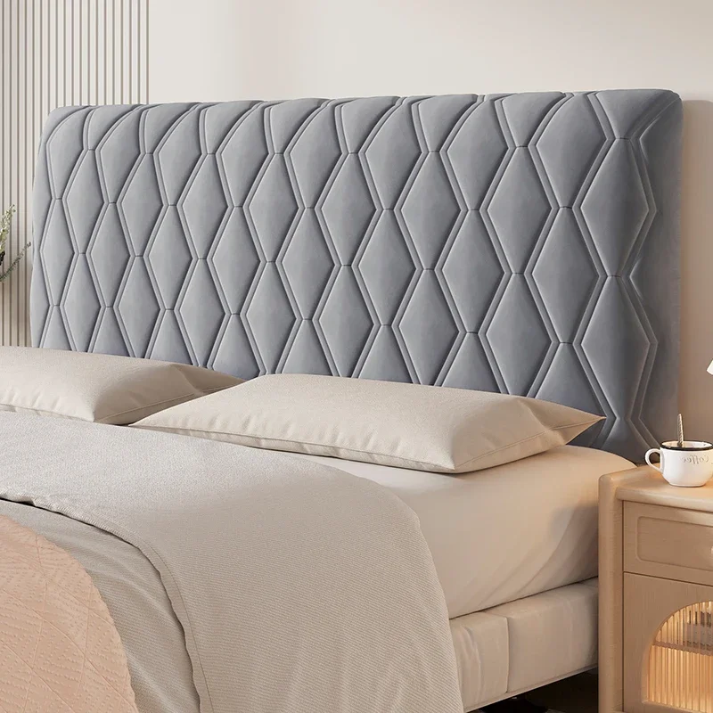 Thickened Bed Headboard Slipcover Soft Smooth Stretch Bed Spread Backrest Anti-collision Bedhead Cover Dust Protector Washable - view 5
