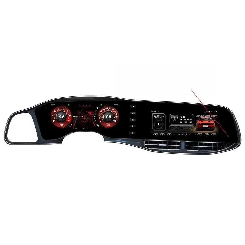 Auto Digital Speedometer for Dodge Challenger SRT Hellcat 2010-2023 Android Car Dvd Radio Player Carplay