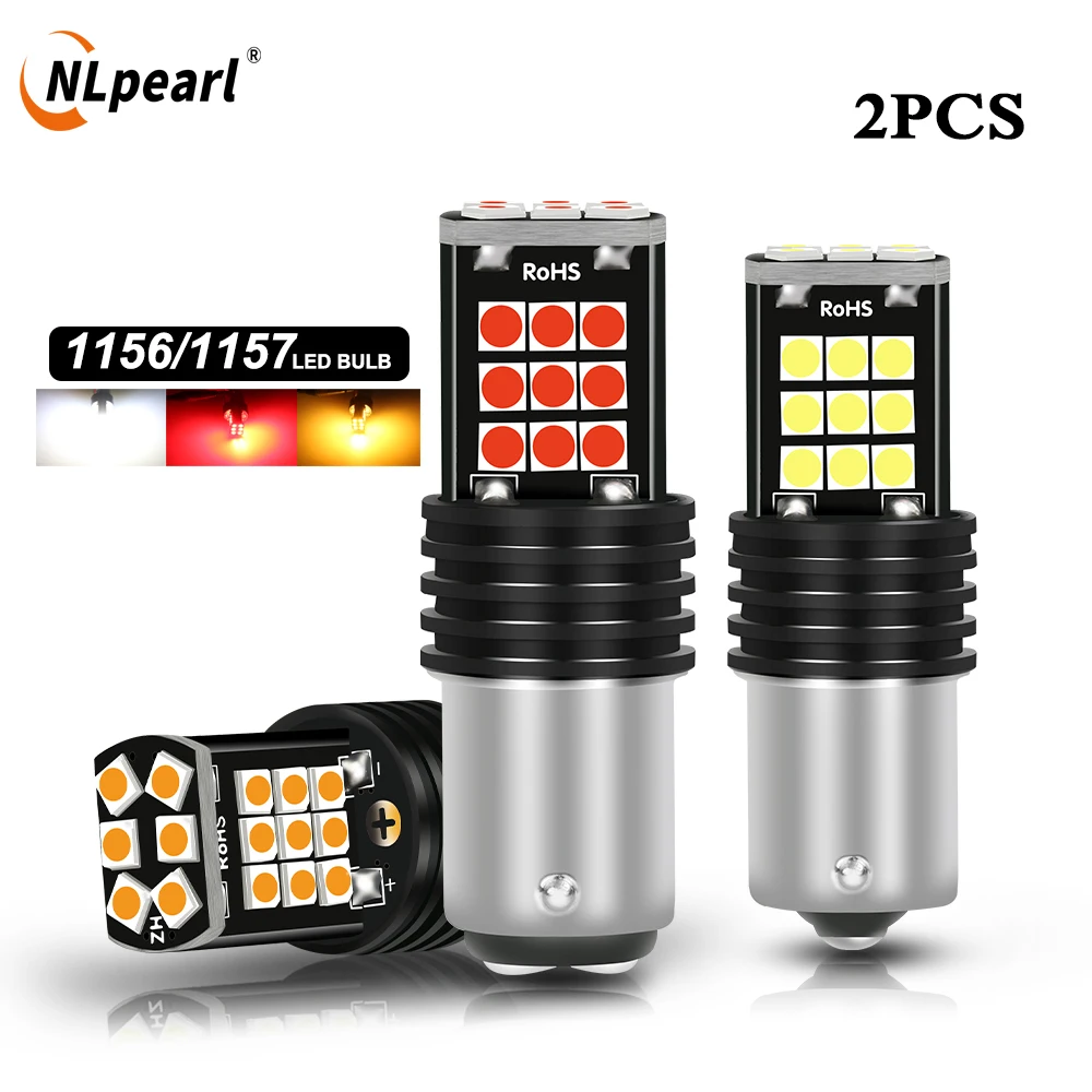 NLpearl 2pcs Py21w Ba15s P21w Led 1156 Bau15s Bulb 1157 BAY15D LED Bulbs Turn Signal Lights Reverse Parking Backup Brake Lamps