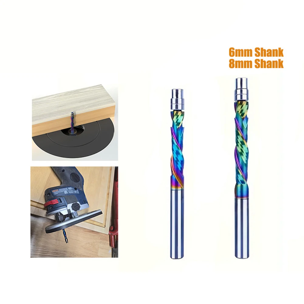 

1pc Flush Trimming Drill Bit Cutters Round Handle For Woodworking Milling Cutter Power Tool Parts Accessories