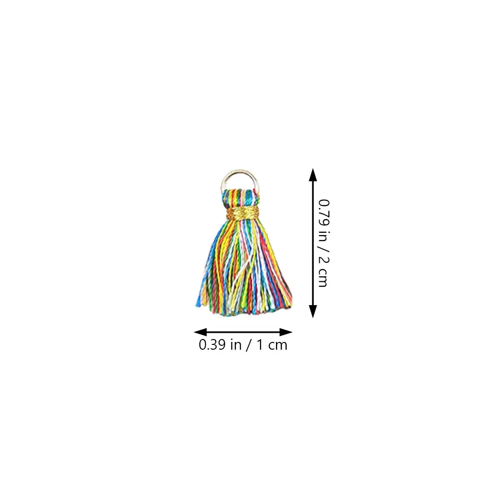 100Pcs Stylish Tassel Pendant DIY Handmade Supply Multipurpose Decorative Bag Accessory Keychain Curtain Fringe view 2