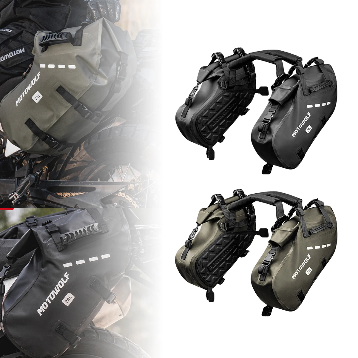 Motorcycle Saddlebag Waterproof For Most Without Side Racks Off-road Sport Bike Fit For BMW Honda Kawasaki Yamaha Benelli