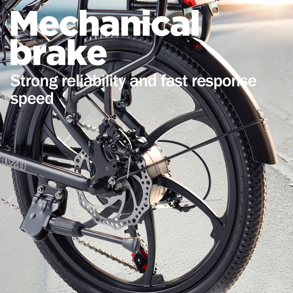Electric Bike RANDRIDE YA20 500W Motor 48V 12.8Ah Lithium battery 20*1.95inch tire Max Speed 40KM/h Electric Bicycle City E bike image 4