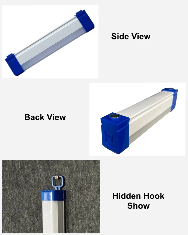 Long LED Portable Tube Night Light Magnetic 17CM/32CM/52CM Usb Rechargeable Outdoor Lighting Camping Market Vehicle Hard Strip