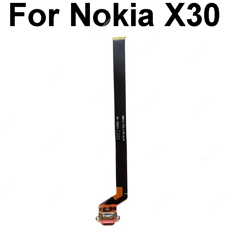 USB Charging Board Dock Port Flex Cable For Nokia XR20 XR21 X30 USB Charger Connector Flex Cable Board Ribbon Repair Parts