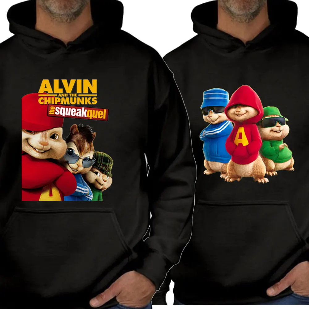 Alvin and The Chipmunks Unisex Hoodies Costume Adult Sweatshirts Spring and Autumn Hoody Tops Long Sleeve Customized Many Colors