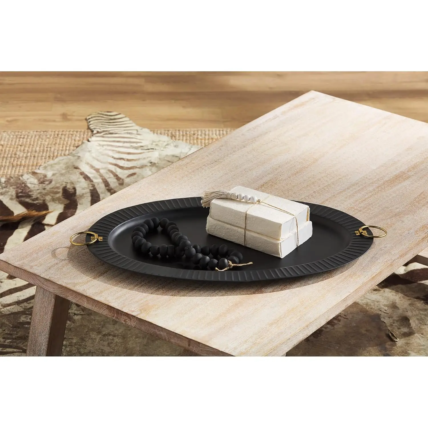 Pie Tin Oval Tray, Black, 17