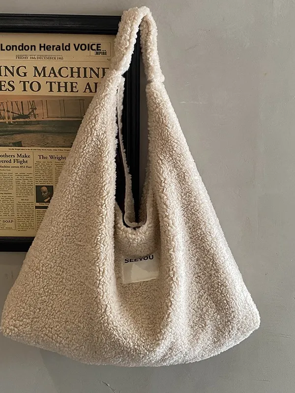 

Lazy Sle Large Capaci Plu Underarm Tote Bag Women's Bag Soft Casual Simple Sle Commuter Bag Non-Waable Single oulder