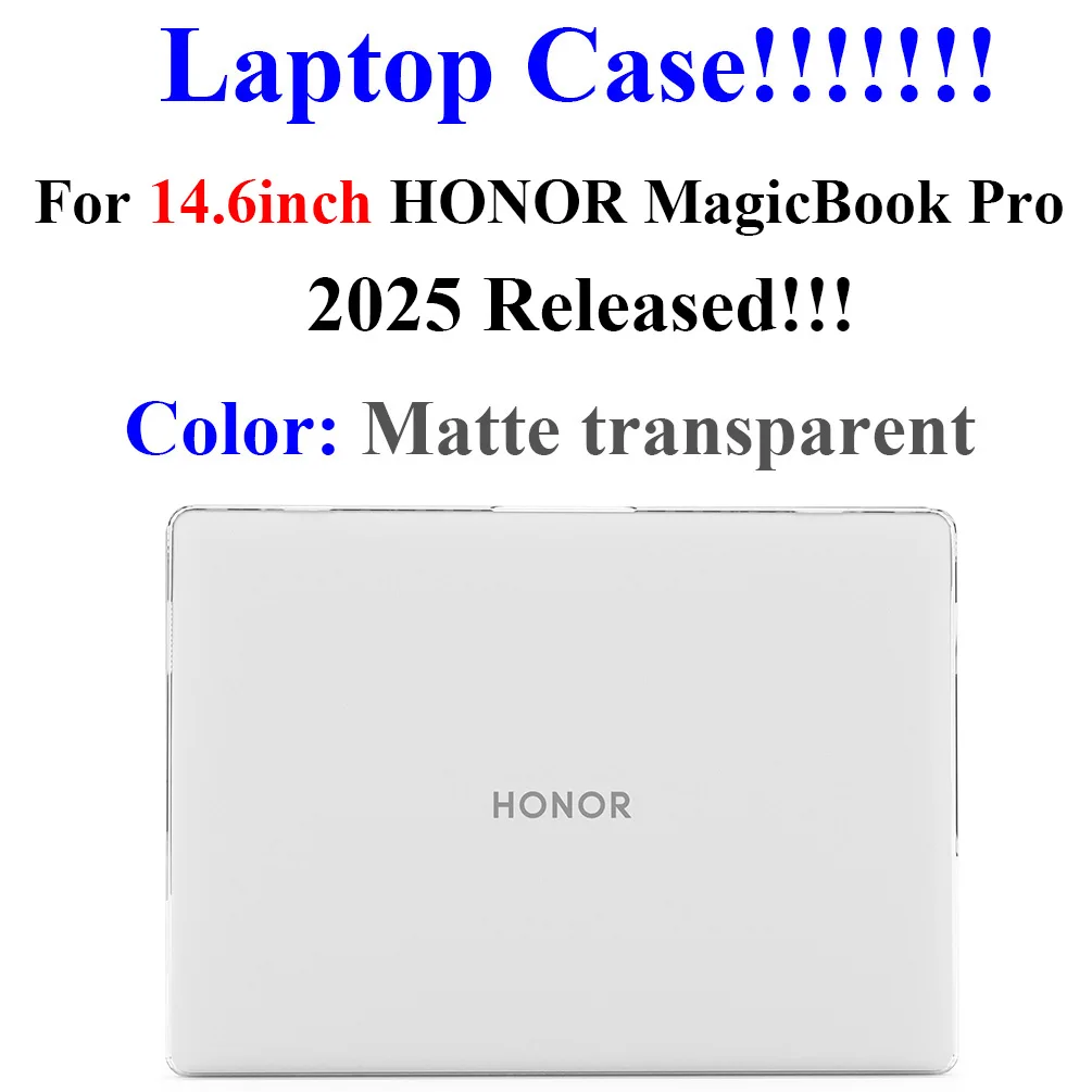 Laptop-Hülle für HONOR MagicBook Pro 14 2025, 14,6 Zoll, Kristall- und matte PC-Abdeckung für MagicBook Pro14, Notebook, schützende Hartschale